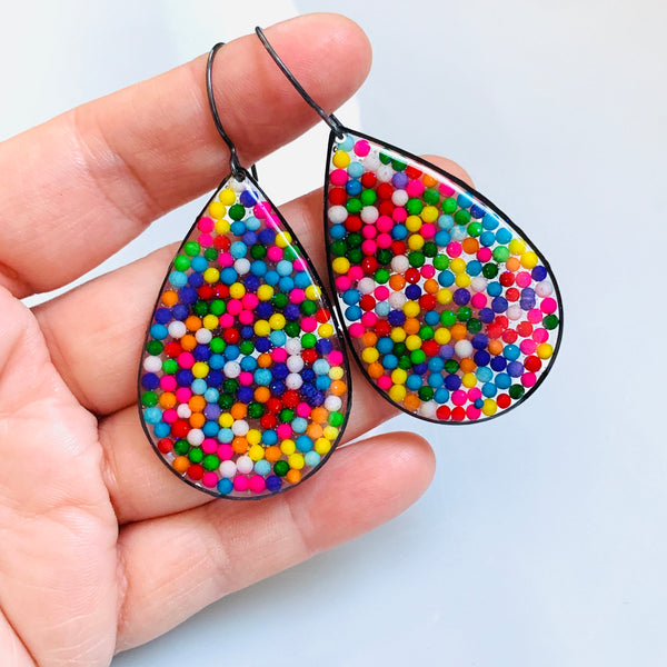 Sprinkle Teardrop Drop Earrings