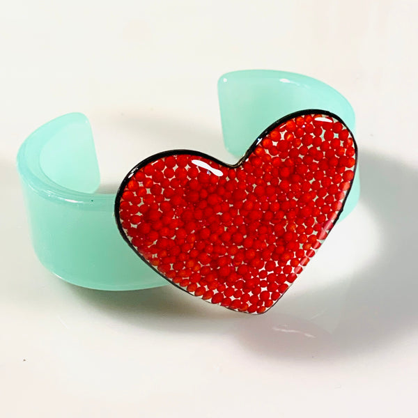 Sprinkles Large Heart cuff Bracelet