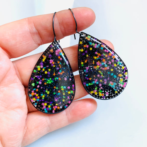 Sprinkle Teardrop Drop Earrings