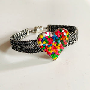 Small Sprinkles Heart Bracelet