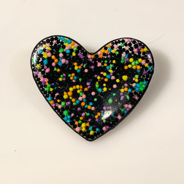 Big Heart Sprinkles Brooch